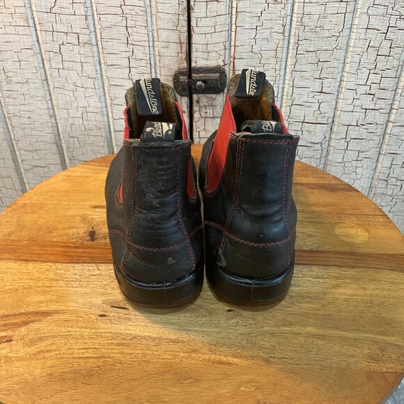 * SOLD * Blundstone 1316 Classic Chelsea Boots Black Red Men’s US 12 - Picture 6 of 8